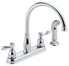 DELTA FAUCET COMPANY 21996-LF WINDEMERE CHROME 2-HANDLE KITCHEN FAUCET