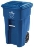 TOTER INCORPORATED 25532-07BLU RECYCLE CART, BLUE, WHEELED, 32-GAL.