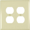 PASS & SEYMOUR TPJ82ICC10 IVORY DOUBLE DUPLEX NYLON WALL PLATE