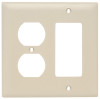 PASS & SEYMOUR TP826ICC12 WALL PLATE, 2-GANG, DECORATOR & DUPLEX, 
