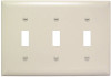 PASS & SEYMOUR TP3LACC12 ALMOND 3-TOGGLE OPENING NYLON WALL PLATE