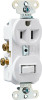 PASS & SEYMOUR 691WCC6 COMBINATION SWITCH & OUTLET, WHITE