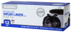 BERRY PLASTICS 1221766 DRUM LINER TRASH BAGS, WING TIE, BLACK, 