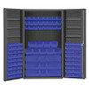 DURHAM MFG CO DC48-114-6DS-5295 CABINET WITH 114 BLUE HOOK-ON-BINS 3AD