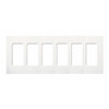 LUTRON CW-6-WH WALLPLATE 6-GANG DECORA WHITE