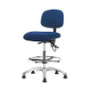BLUE RIDGE ERGONOMICS BR-ESD-FHBCH-CR-T0-A0-CF-EG-ESDBLU ERGONOMIC CHAIR FABRIC BLUE