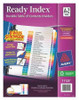 AVERY 7278211125 BINDER DIVIDER PREPRINTED MULTICOLOR