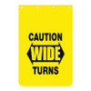 BUYERS PRODUCTS B2430YC MUDFLAP CAUTION WIDE TURNS 24 X 30 PK2