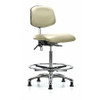 BLUE RIDGE ERGONOMICS BR-NCR-VHBCH-CR-T0-A0-CF-RG-8546 VINYL CR CHAIR HIGH FR STAT BLUE