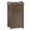 TRASH HIDEAWAY GHW1732 WICKER OUTDOOR TRASH CAN RESIN