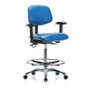 BLUE RIDGE ERGONOMICS BR-ESD-VHBCH-CR-T1-A1-CF-EC-ESDBLU ERGONOMIC CHAIR UPHOLSTERED VINYL BLUE