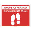 BRADY SPC ABSORBENTS 170329 COVID 19 SIGN 14X18 SPANISH SOCIAL DIST