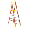 WERNER CO PD6205 PLATFORM STEPLADDER 8 FT H FIBERGLASS