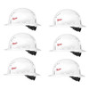 MILWAUKEE ELECTRIC TOOLS 48-73-1011X6 HARD HAT,GENERAL PURPOSE,6 PK,WHITE