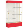 WADDELL MANUFACTURING 3174PB-GD-RD FLOOR DISPLAY CASE RED 80 H ALUMINUM