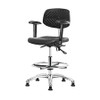 BLUE RIDGE ERGONOMICS BR-ESD-PMBCH-CR-T0-A1-CF-EG POLY ESD CHAIR,MED,FR,ARMS,GLIDES