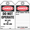 IDESCO KAT114AC MY LIFE IS ON THE LINE SAFETY TAG PK10