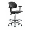BLUE RIDGE ERGONOMICS BR-CLR-HPHBCH-CR-T0-A1-CF-RG-BLK ESD TASK CHAIR UPHOLSTERED VINYL BLACK