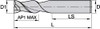 KENNAMETAL 1199812 0.315" DIAM 2 FLUTE SOLID CARBIDE 0.0039