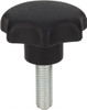MORTON MACHINE WORKS 2463AF046 2.48" HEAD DIAM, 7 POINT SCALLOPED KNOB