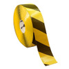 MIGHTY LINE MTH370 FLOOR MARKING,BLACK/YELLOW,3INX3IN,ROLL