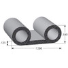 FAIRCHILD INDUSTRIES INC RS1036-50 FOAM RUBBER SEAL W/ADHESIVE BACK 0.55 IN