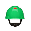 3M H-704SFR-UV HARD HAT GRN RATCHET SUSPENSION W UVICAT