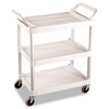 RUBBERMAID COMMERCIAL PRODUCTS 3424-88 OWH SERVICE CART, 200-LB CAP, THREE-SHELF, 1