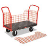 RUBBERMAID COMMERCIAL PRODUCTS 4486 BLA SIDE-PANEL PLATFORM TRUCK, 2000-LB CAP, 