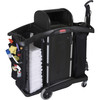RUBBERMAID COMMERCIAL PRODUCTS 9T78 HIGH-SECURITY HOUSEKEEPING CART, TWO-SHE