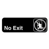 VOLLRATH 4508 VOLLRATH 4508 TRAEX BLACK "NO EXIT" SIGN