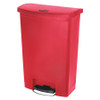 RUBBERMAID COMMERCIAL PRODUCTS 1883570 SLIM JIM 90L/24G FS RESIN STEP ON RED