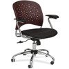 SAFCO 6809MH TASK CHAIR,ROUND PLASTIC WOOD BACK