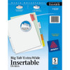 AVERY 11220 EXTRA WIDE INSERTABLE DIVIDERS,11X9,5TAB