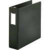 BUSINESS SOURCE 28562 ROUND RING BINDER,W/LABEL HOLDER,3,BK