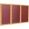 GHENT PW33672B-BG LETTERBOARD, 36"X72",3-DOOR,WOOD FRAME