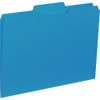 BUSINESS SOURCE 43562 FILE FOLDER,INTERIOR,LETTER,1/3 CUT,BLUE