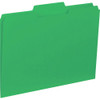 BUSINESS SOURCE 43563 FILE FOLDER,INTERIOR,LETTER,100/BX,GREEN