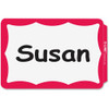 C-LINE PRODUCTS 92264 NAME BADGES,SELF-ADHESIVE,RED,100/BOX