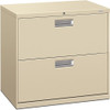 HON 672LL LATERAL FILE, 2 DRAWER,W/LOCK,PUTTY