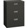 HON 673LS LATERAL FILE,3 DRAWER, W/LOCK,CHARCOAL