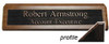 SHACHIHATA INC. U.S.A. K85 REVERSE ENGRAVED WALNUT DESK SIGN