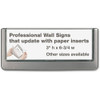 DURABLE OFFICE PRODUCTS CORP. 4976-37 SIGN HOLDER F/INTERIOR WALLS,GRAY