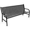 WITT INDUSTRIES, INC M6-BCH-BK METAL BENCH,OAKLEY DECORATIVE SLATTED