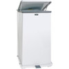RUBBERMAID COMMERCIAL PRODUCTS ST24EPLWH STEEL STEP WASTE RECEPTACLE,WHITE