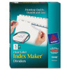 AVERY 11446 INDEX MAKER, CLEAR LABEL,LETTER,WHITE