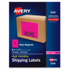 AVERY 5952 LABEL,SHIP,NEON,5.5X8.5,GRN