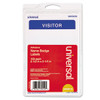 UNIVERSAL 39110 VISITOR SELF-ADHESIVE NAME BADGES, 3 1/2