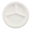 HUHTAMAKI FOODSERVICE 21204CT PAPER DINNERWARE, 3-COMP PLATE, 10 1/4" 