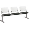 KFI 2300BEAM3810 BEAM SEATING- 3 SEATER WITH PERFORATED B